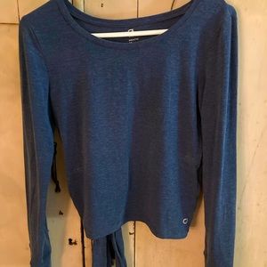 GAP FitBreathe long sleeve open back crop top